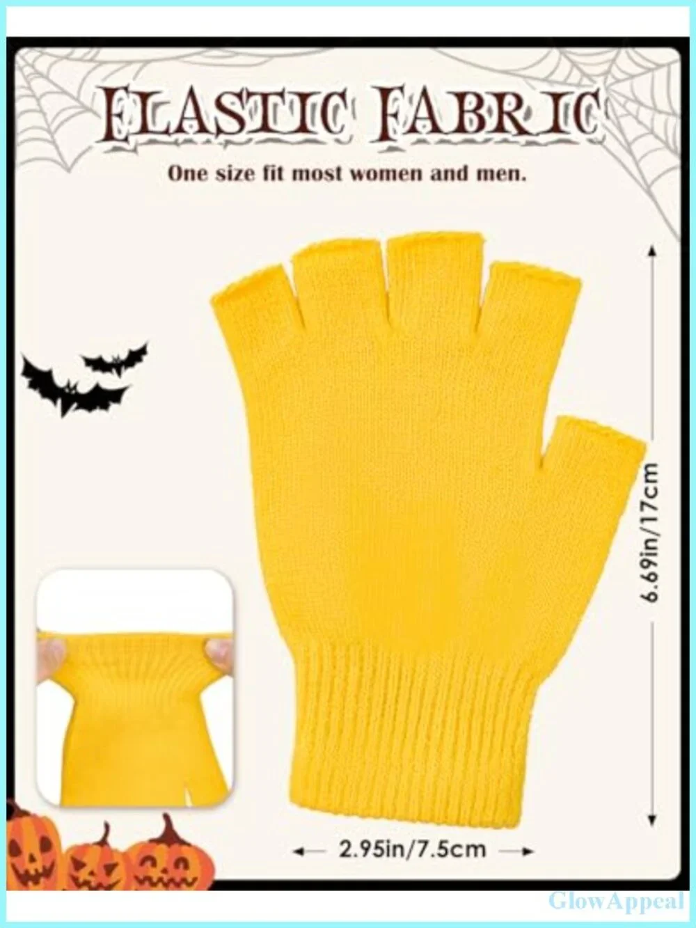 Fingerless Gloves Touchscreen Knit Stretchy Half Finger Unisex Winter Warm